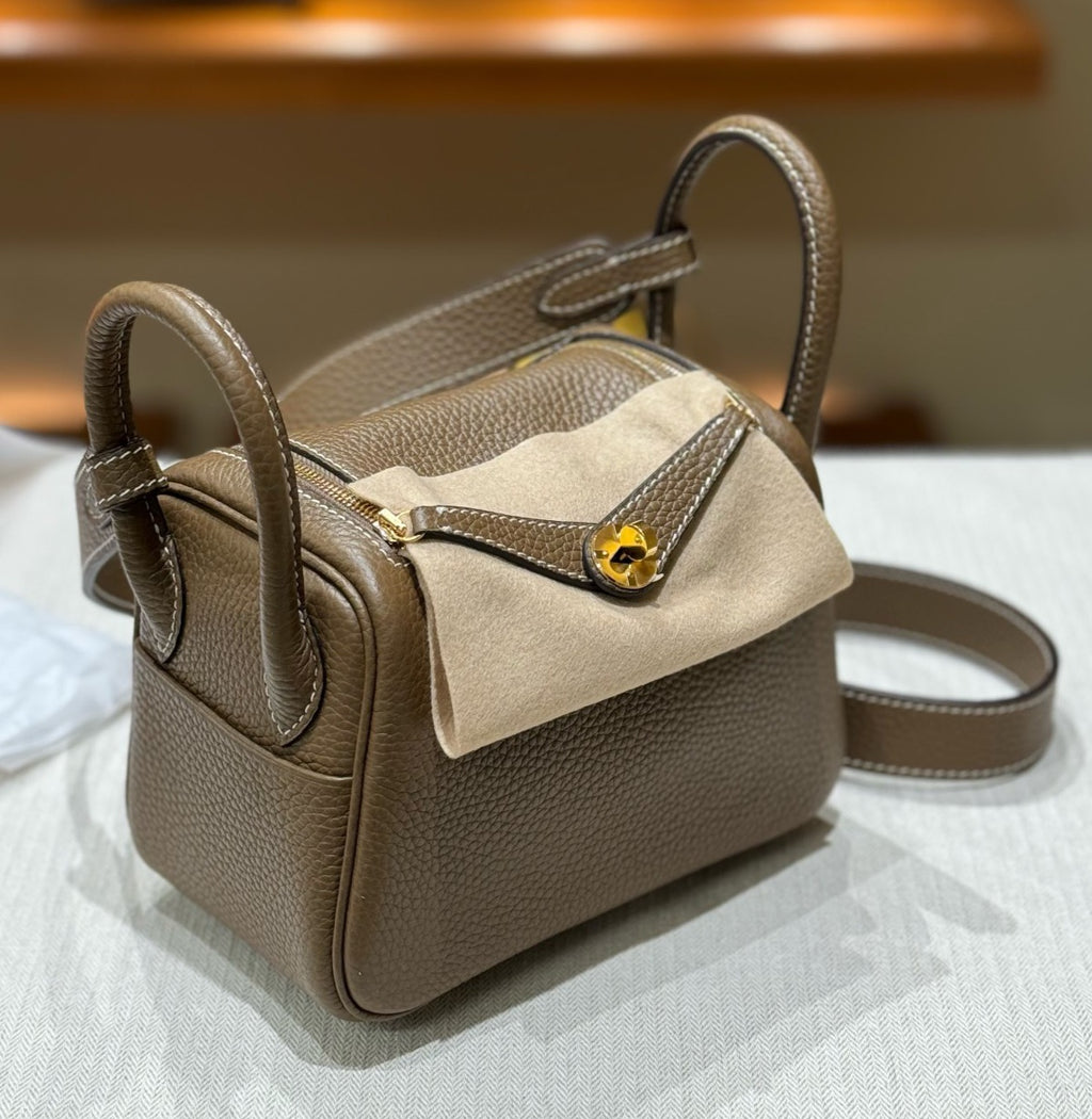 OLIVIA BAG 19 CM LONG STRAP - ETOUPE