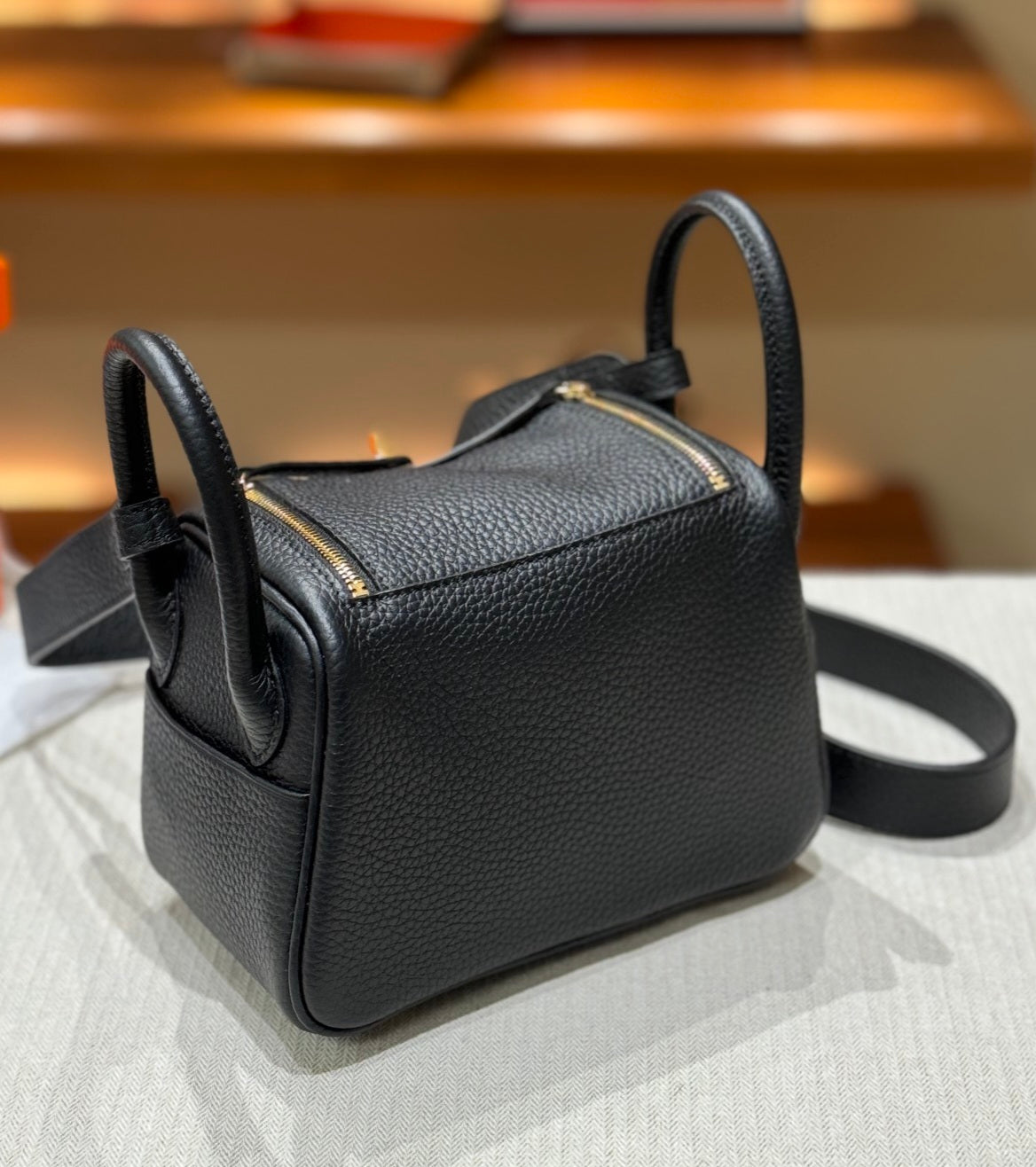 OLIVIA BAG 19 CM LONG STRAP - NOIR