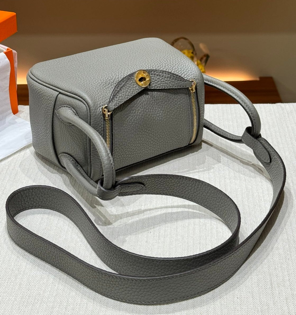 OLIVIA BAG 19 CM LONG STRAP - GRIS