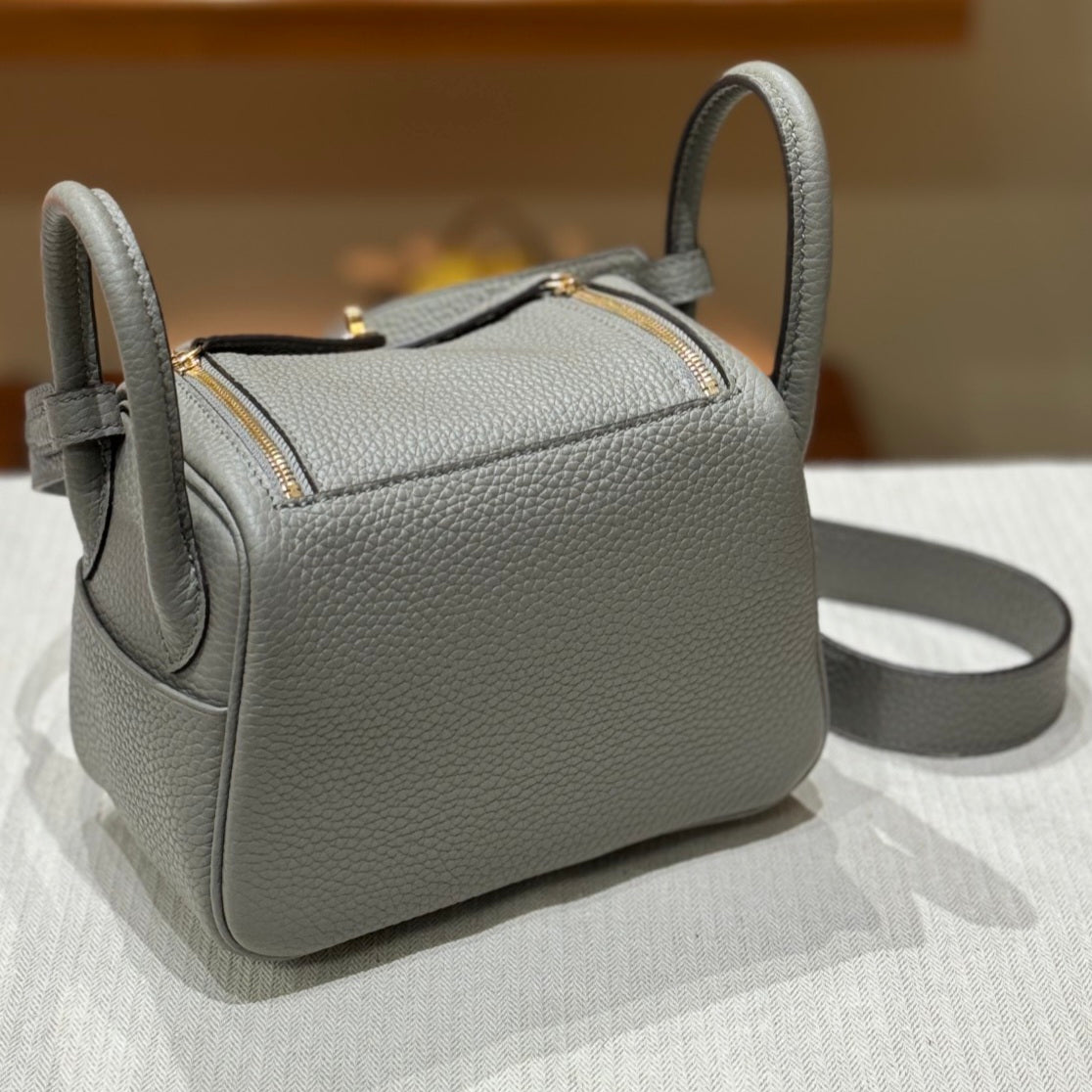 OLIVIA BAG 19 CM LONG STRAP - GRIS