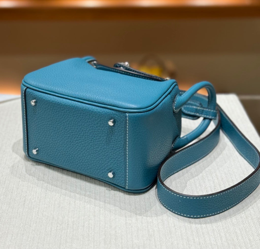 OLIVIA BAG 19 CM LONG STRAP - BLUE JEAN