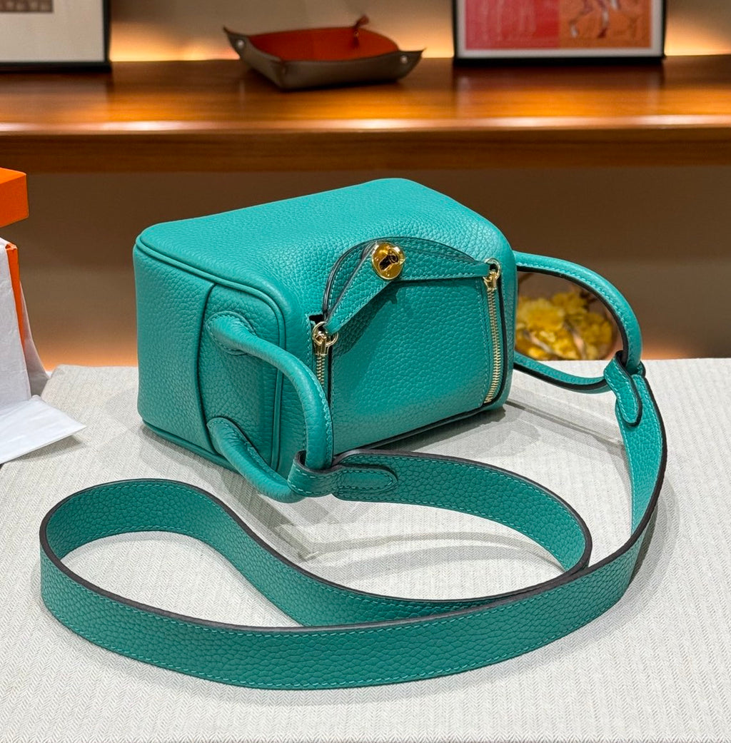 OLIVIA BAG 19 CM LONG STRAP - LAGOON